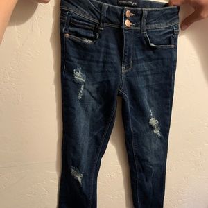 Imperial Star Girls distressed skinny jeans 10